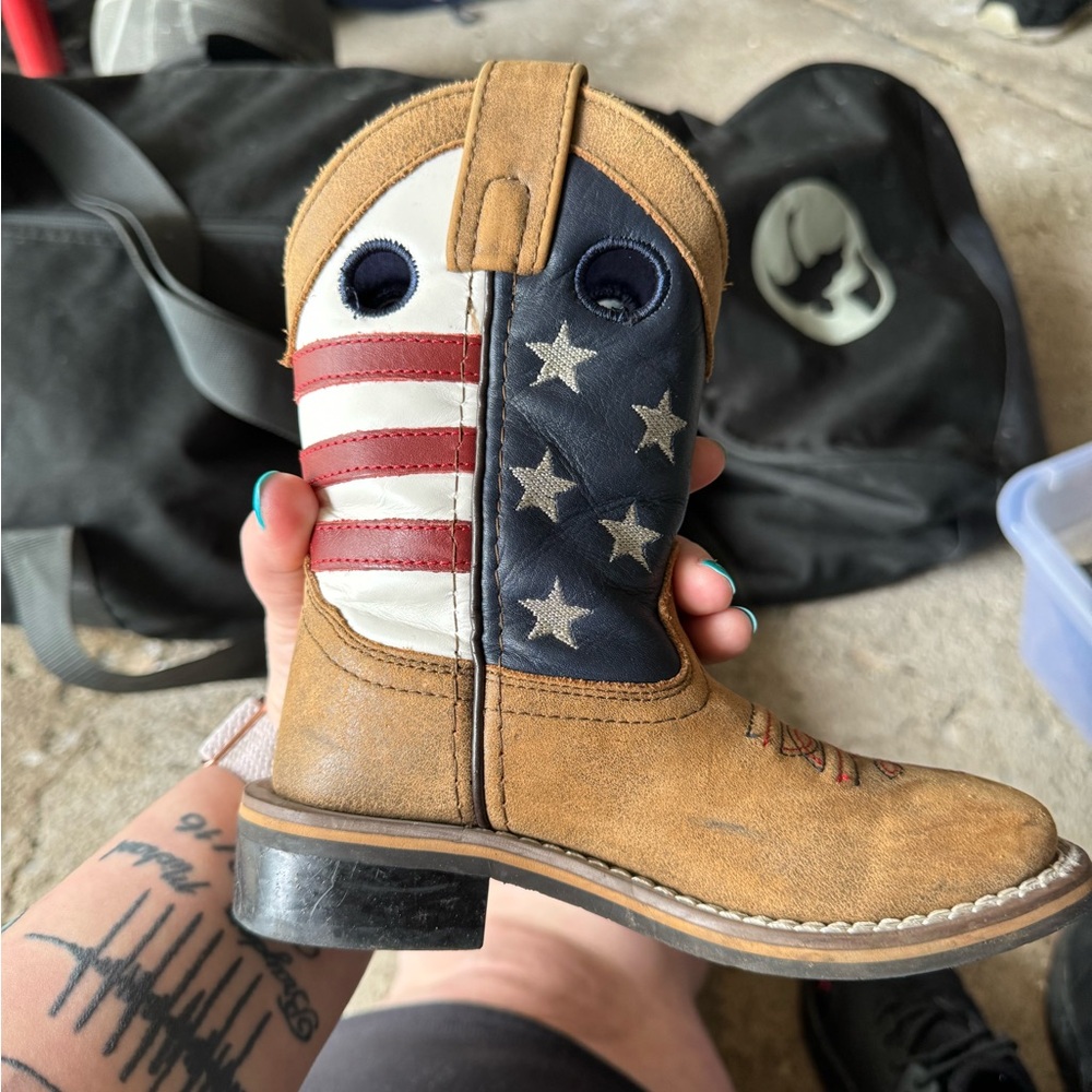 Smokey mountain Boys American flag cowboy boots size 10